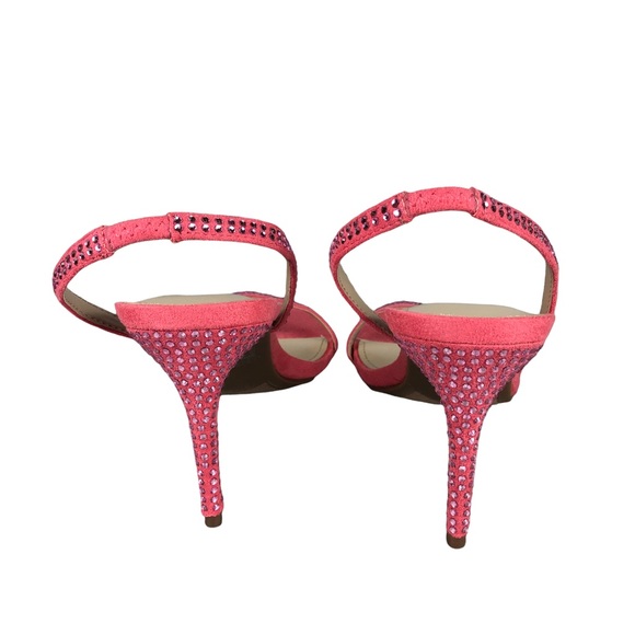 MARC FISHER BETILA Rhinestone Embellished Pink Slingback Sandal - Picture 5 of 11